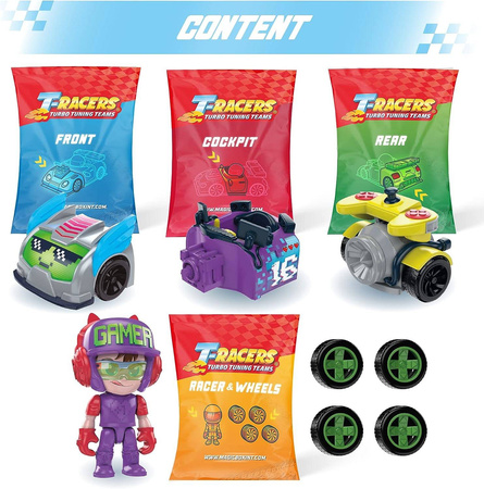 T-RACERS GLOW RACE SERIA 4 AUTKO Z FIGURKĄ