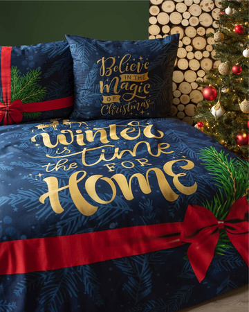 POŚCIEL ŚWIĄTECZNA ŚWIĘTA RENIFERY PREZENT 160X200