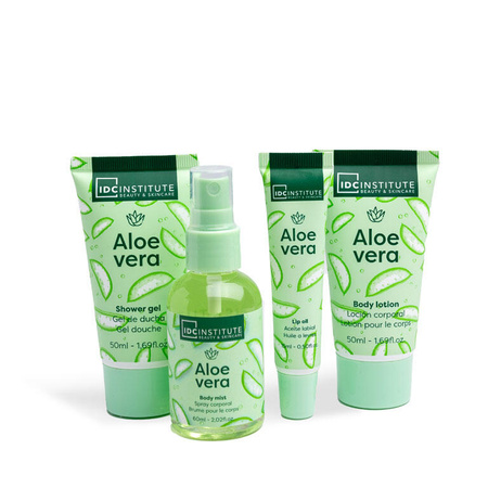 IDC ZESTAW PODRÓŻNY KOSMETYKÓW DO SAMOLOTU ALOE VERA ALOES KOSMETYCZKA