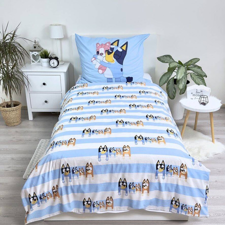 BLUEY I BINGO PIESKI POŚCIEL DLA DZIECI BAWEŁNA KOMPLET 140X200