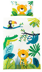 MAŁPKA ZWIERZĘTA ZOO Pościel do łóżeczka 135x100