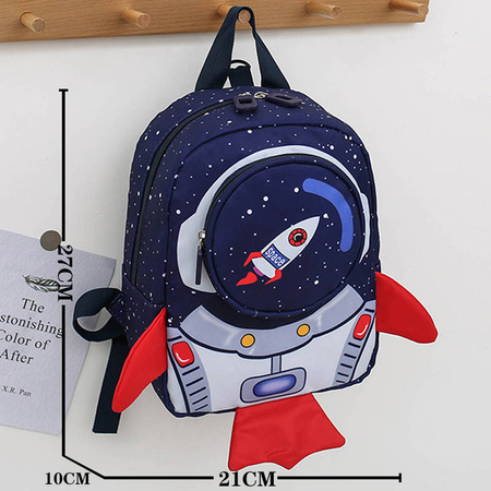 KOSMOS RAKIETA PLECAK PLECACZEK DZIECI + SMYCZ