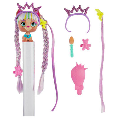 VIP PETS MINI PIESEK DO STYLIZACJI Z DŁUGIMI WŁOSAMI 20CM NIESPODZIANKA