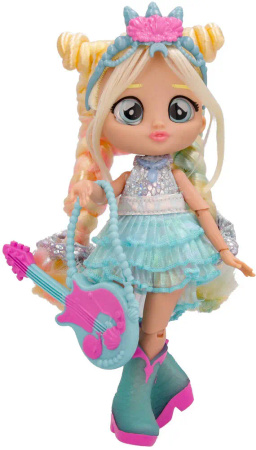 Lalka Cry Babies BFF TALENTS Stella lalka z długimi włosami ubranka gitara