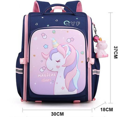 JEDNOROŻEC TORNISTER PLECAK SZKOLNY A4 + BRELOK