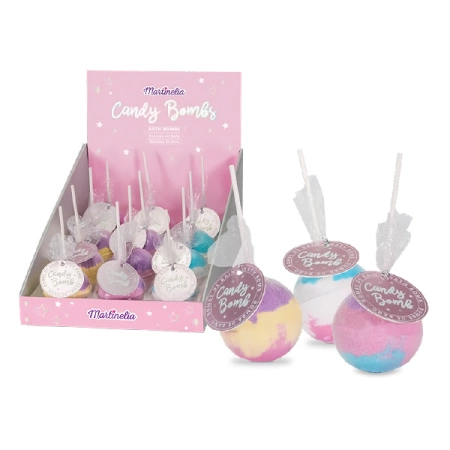 MARTINELIA Duża Kula musująca do kąpieli na patyku Lizak dla dzieci Candy