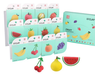 MASA PLASTYCZNA ZESTAW SUPER CLAY PIANKOLINA OWOCE SENSORYCZNE