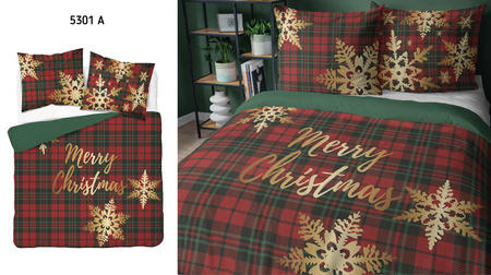 ŚWIĘTA ŚWIĄTECZNA POŚCIEL GWIAZDKI KRATKA CZERWONA BAWEŁNA SYPIALNI 220X200