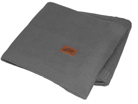 KOCYK BAMBUSOWY KOC BAMBUS 80x100 cm SZARY SIWY