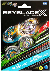 BEYBLADE X - BITE CROC 3-60LF (ATTACK)+STING UNICORN 4-60P (BALANCE)