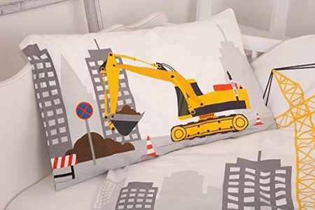 KOPARKI TRAKTOR KOPARKA PLAC BUDOWY Pościel 135x100 Flanela