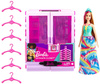 BARBIE SZAFA MARZEŃ NA UBRANKA GARDEROBA DLA LALKI  WIESZAKI + LALKA MATTEL