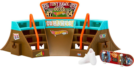 HOT WHEELS SKATEPARK STADION FINGERBOARD DESKOROLKA Z BUTAMI MATTEL