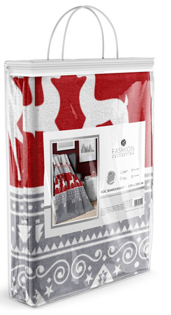 CIEPŁY KOC ŚWIĄTECZNY ŚWIĘTA PLED NARZUTA 150X200