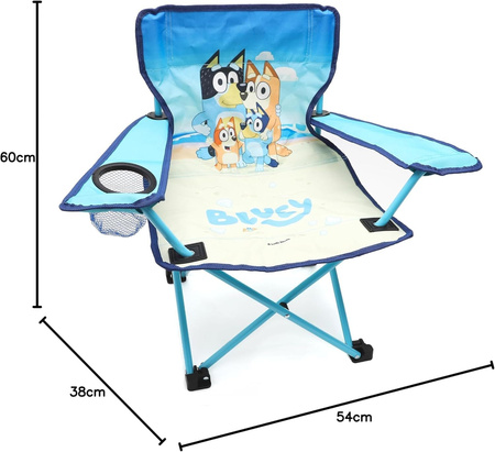 BLUEY BINGO PIESKI KRZESŁO KRZESEŁKO DLA DZIECI NA PLAŻĘ OGRODU KEMPINGOWE