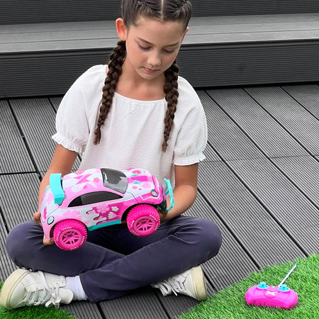 EXOST PIXIE AUTO ZDALNIE STEROWANE RÓŻOWE DLA DZEWCZYNKI SAMOCHÓD TERENOWY