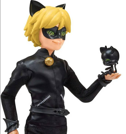 MIRACULOUS ADRIEN LALKA FIGURKA BIEDRONKA I CZARNY KOT + AKCESORIA