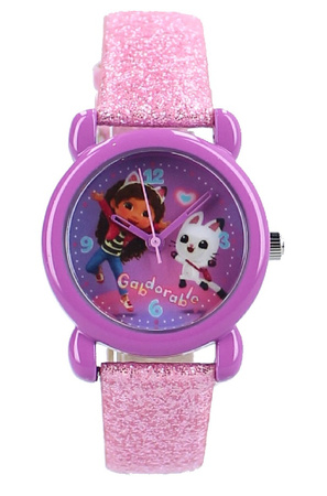 KOCI DOMEK GABI ZEGAREK NA RĘKĘ ANALOGOWY DLA DZIECI BROKAT