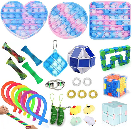 MYSTERY BOX ZESTAW FIDGET TOYS ANTYSTRESOWE POP IT