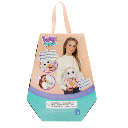 BABY PAWS KRÓLIK KRÓLICZEK INTERAKTYWNY MASKOTKA KOCYK TORBA PLUSZ