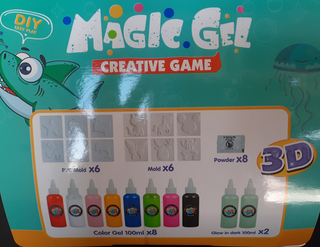 ŻEL 3D DIY KREATYWNY WODNY ZESTAW MASA PLASTYCZNA WALIZKA DZIECI