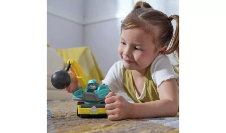 PSI PATROL RUBBLE&CREW POJAZD BUDOWLANY NISZCZĄCA KULA FIGURKĄ 6CM