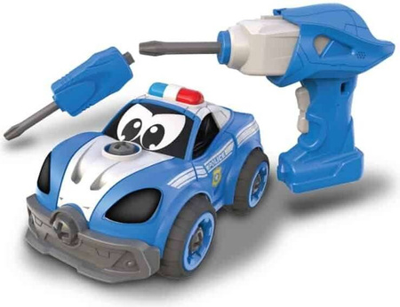 POLICJA AUTO DO SKRĘCANIA ROZKRĘCANIA MAŁY MECHANIK RC STEROWANY DŻWIĘKI