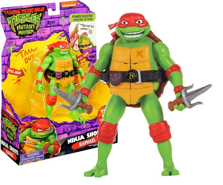 WOJOWNICZE ŻÓŁWIE NINJA Figurka DŹWIĘK RAPHAEL 14c