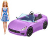 BARBIE AUTO KABRIOLET Fioletowy SAMOCHÓD DLA LALEK Zestaw z lalką + LALKA