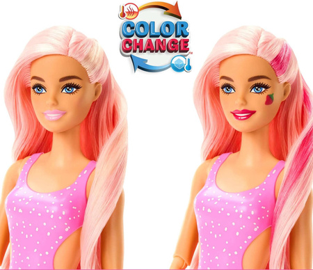 BARBIE POP REVEAL LALKA OWOCOWY SOK TRUSKAWKA 8 NIESPODZIANEK ZESTAW KUBEK