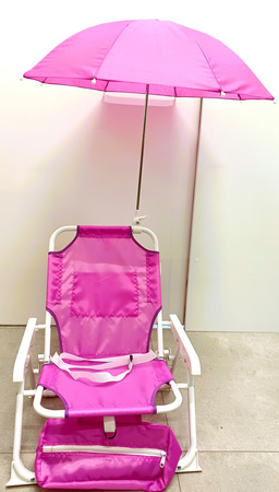 LEŻAK KRZESEŁKO PLAŻOWE NA PLAŻĘ DLA DZIECI Z PARASOLKĄ PATIO 13640