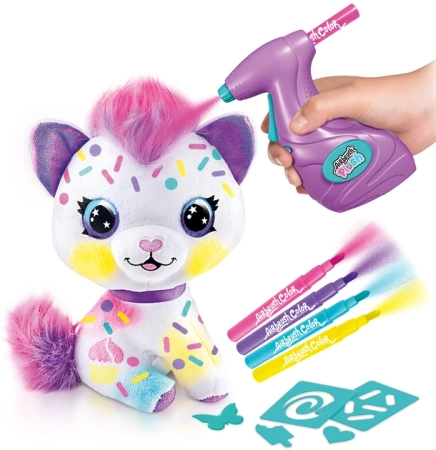 AIRBRUSH PLUSH POKOLORUJ PLUSZAKA PLUSZ KOT KOTEK MASKOTKA DO KOLOROWANIA