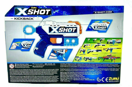 PISTOLET WYRZUTNIA ZURU X-SHOT STRZAŁKI 36184