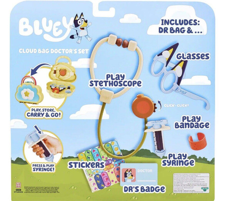 BLUEY ZESTAW LEKARSKI LEKARZ DOKTOR W WALIZCE