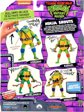 WOJOWNICZE ŻÓŁWIE NINJA Figurka DŹWIĘK Donatello