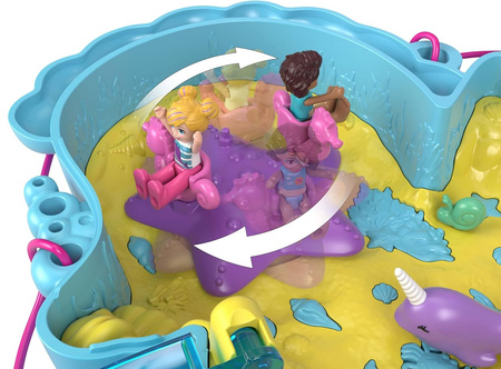POLLY POCKET ZESTAW KONIKI MORSKIE KOMPAKTOWA KOLOROWA TOREBKA MINILALKI