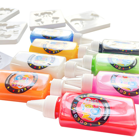 KLEJ ŻEL 3D CRYSTAL GLUE KREATYWNY ZESTAW W WIADERKU MASA PLASTYCZNA