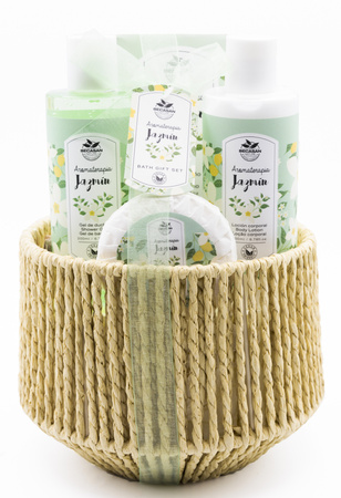 BCS KOSZ ZESTAW PREZENTOWY NA ŚWIĘTA KOSMETYKÓW CIAŁA KĄPIELI JAŚMIN