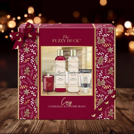 ZESTAW PREZENTOWY KOSMETYKI ŚWIĘTA PIERNIK ŚWIECA