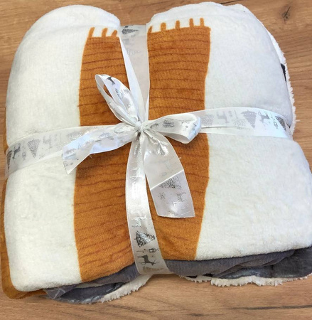 Święta Mikołaj Pingwin CIEPŁY KOC świąteczny Pled