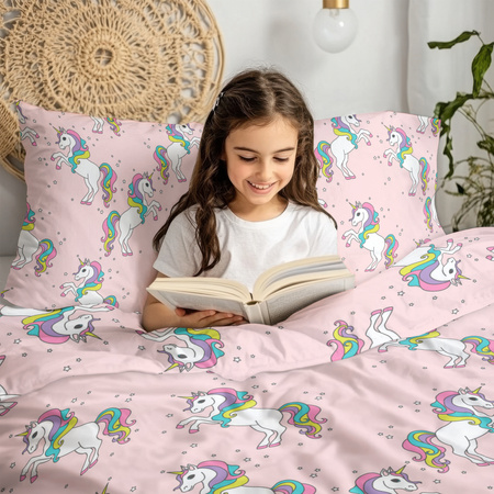 POŚCIEL 140x200 JEDNOROŻEC UNICORN DLA DZIECI MŁODZIEŻOWA