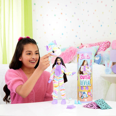 Barbie Cutie Reveal Lalka Zebra Seria Kolorowe marzenia HRK39