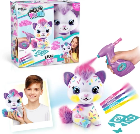 AIRBRUSH PLUSH POKOLORUJ PLUSZAKA PLUSZ KOT KOTEK MASKOTKA DO KOLOROWANIA