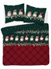 POŚCIEL ŚWIĄTECZNA ŚWIĘTA ZIELONA KRASNAL KRATA BAWEŁNA FLANELA 220X200