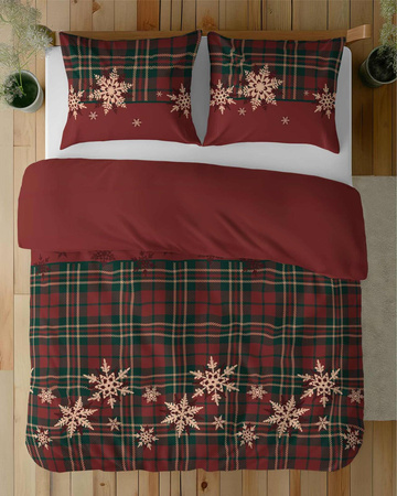 ŚWIĘTA ŚWIĄTECZNA POŚCIEL GWIAZDKI GWIAZDA CZERWONA KRATKA BAWEŁNA 160X200