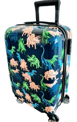 DINOZAURY DINOZAUR WALIZKA NA KÓLKACH DZIECIĘCA PODRÓŻNA SZYFR NA WAKACJE