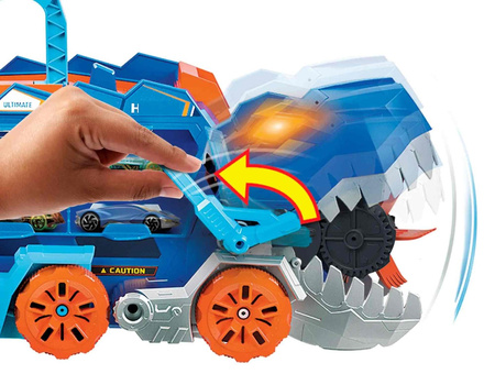 HOT WHEELS CITY MEGA TRANSPORTER T-REX ZESTAW DUŻY POJAZD DINOZAUR