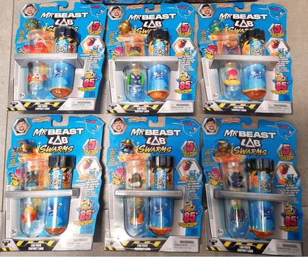 Mr. Beast MrBeast Lab Swarms Figurka 5-Pack Rój Figurki Próbówki Atomic
