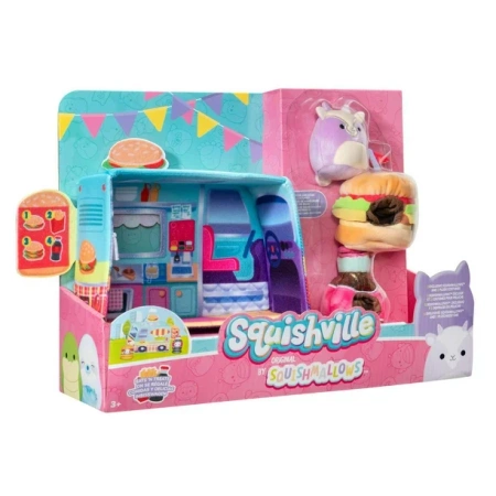 SQUISHVILLE KUCHNIA Zestaw 3 Maskotki Squishmallow Jedz i baw się Foodtruck