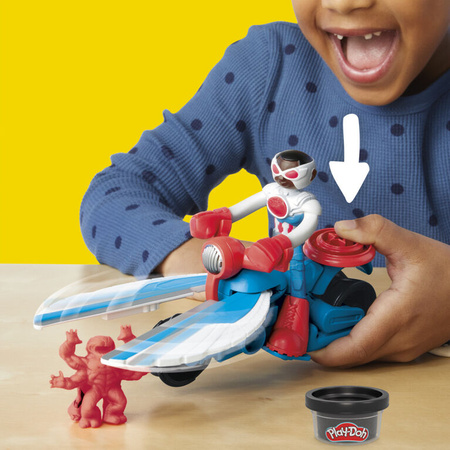 Play-Doh Marvel Captain America Motocykl Figurki Akcji Foremki 3 Ciastoliny